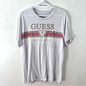 3/25$💥 Guess t shirt tee white Men Medium logo graphic short sleeve